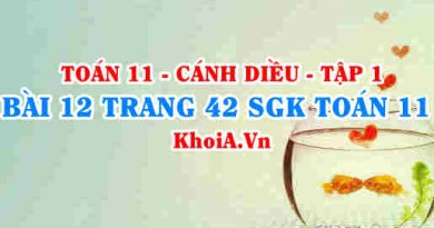 Bài 12 trang 42 SGK Toán 11 tập 1 Cánh Diều